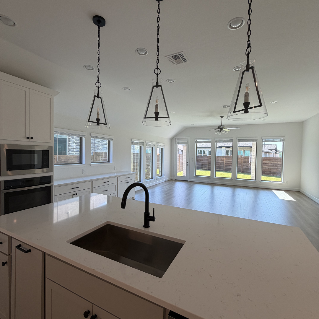 Spotless kitchen countertop cleaned by Quality Time Cleaning